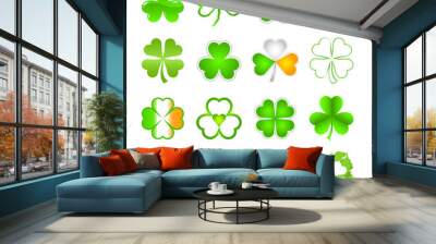 selection of shamrock Wall mural