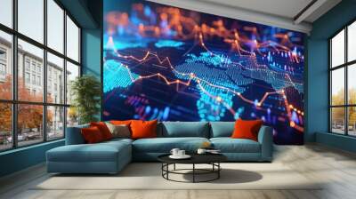 Digital financial solutions Wall mural