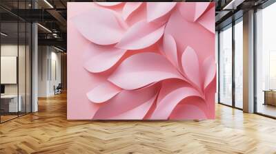 Abstract pink geometric floral shapes background ideal for 3D product presentation Wall mural