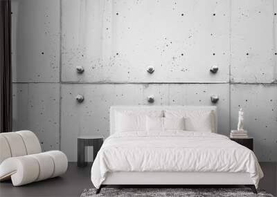 White wall with bolts Wall mural