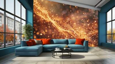 Celestial symphony playing out in a captivating galaxy background, enchanting viewers. Wall mural