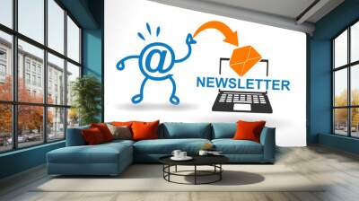 newsletter email illustration Wall mural