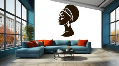 african woman logo design icon template Wall mural