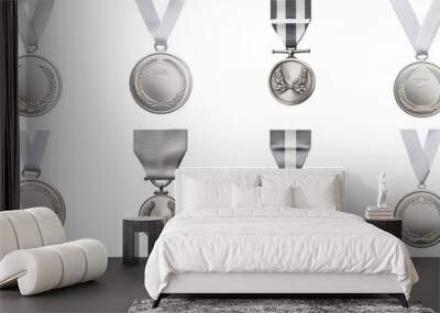 set collection silver medal Artificial Intelligence Generative Wall mural