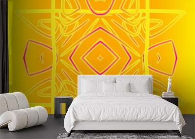 Oriental abstract line art background for wallpaper or commercial ads presentation  Wall mural