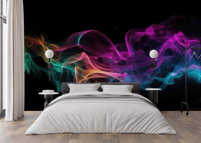 Glowing smoke in the air Wall mural