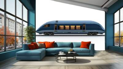 Blue Train Elegance: A Vision in Modern Travel Wall mural