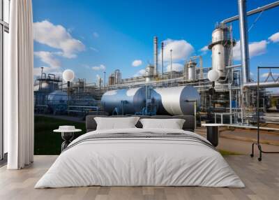 Future Power Hub: Chemical Plant Leading Clean Energy Production Wall mural