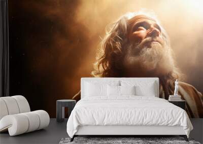 Moses' Transcendent Glow: A Divine Encounter Wall mural