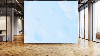 Modern wave Soft Blue Colorful abstract Design Background Wall mural