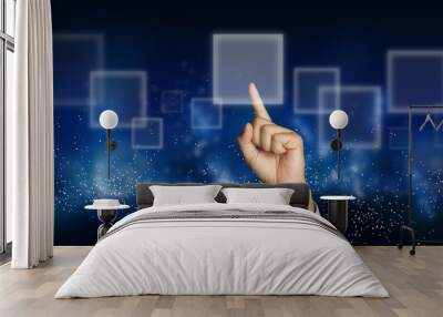 Clicking Touchscreen Internet Concept Wall mural