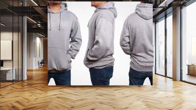 Gray Hoodie Mock up Wall mural