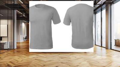 Grey Shirt Design Template Wall mural