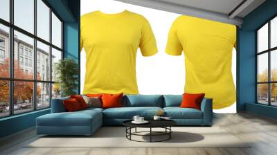 Yellow Shirt Design Template Wall mural