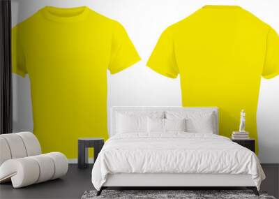 Yellow Shirt Template Wall mural