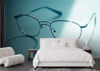 outline of goggles, eyeglass isolated background Wall mural