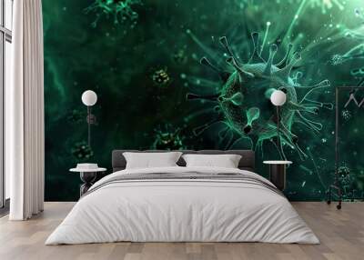 Silly Virus Background Design Wall mural