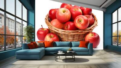 red apples in a basket Wall mural