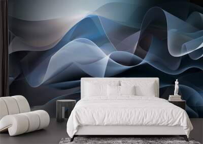 Smooth and elegant wave abstract background, ideal for technological or modern concepts Wall mural