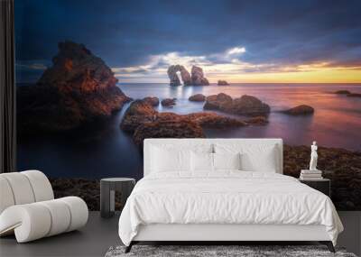 amanecer en playa arnia Wall mural