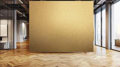 Glowing rough bronze metal board wall, abstract texture background Wall mural