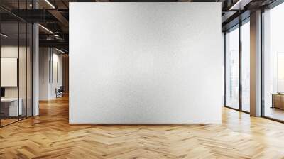 Glowing white silver glitter paper wall with copy space, abstract texture background Wall mural