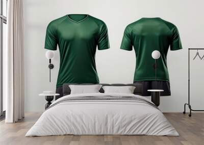 Mockup sports football team uniforms multicolors shirt Wall mural