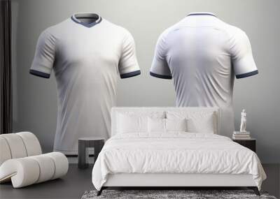 Mockup sports football team uniforms white shirt Wall mural