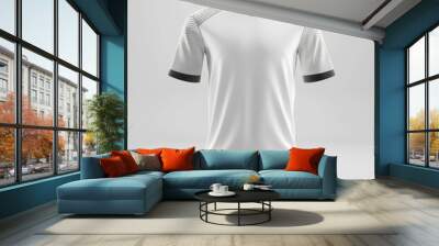 White Soccer Jersey Mockup Template Wall mural