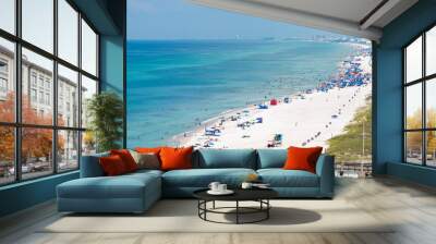 Panama City Beach Florida Skyline Beachfront Crowd June 2021 Wall mural