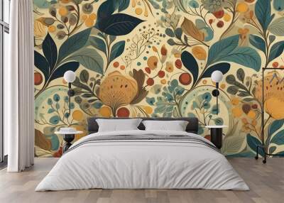 floral background Wall mural