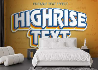 Editable Highrise Text Effect Wall mural