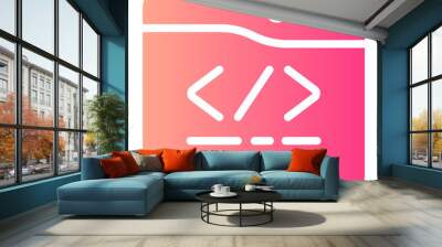 coding gradient icon Wall mural