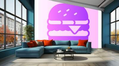 hamburger gradient icon Wall mural