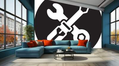 screwdriver glyph icon Wall mural