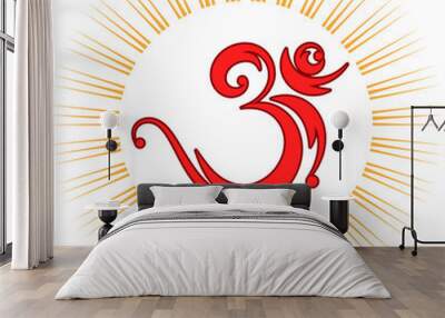 Aum (Om) The Holy Motif Wall mural