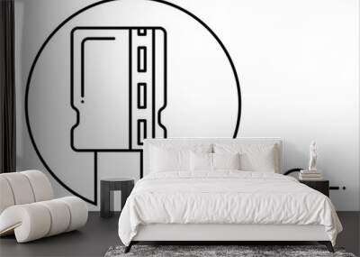 Capacitor Icon M_2203002 Wall mural