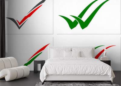 Check Mark Icon Wall mural