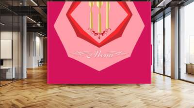 Menu Card Design Template Wall mural