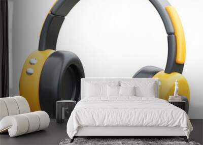 Headphone 3d render illustration design
 Wall mural