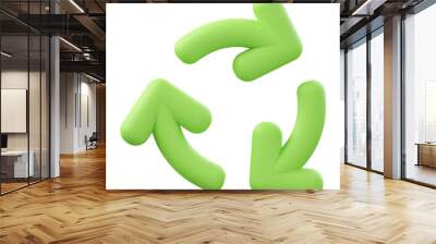 Recycle 3d render icon illustration Wall mural