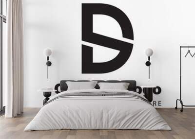 letter ds luxury for logo company design Wall mural