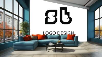 Letter st for logo company design Wall mural