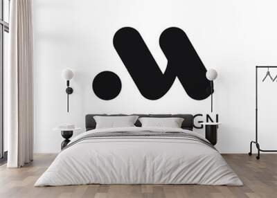 modern letter m logo design template Wall mural