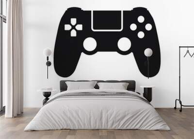 simple black controller icon, joystick icon Wall mural