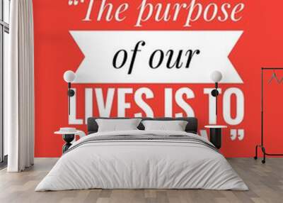 Success quote with orenge background.  Wall mural