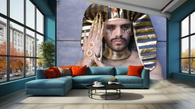 Gorgeous Egyptian man in traditional costume Wall mural