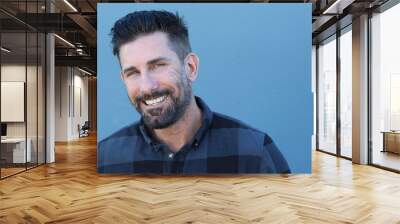 Handsome mature man smiling and laughing  Wall mural