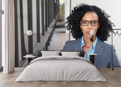 Portrait of a mature businesswoman taken outside Wall mural