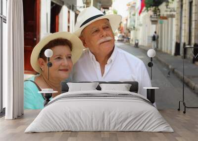 Senior couple living a romance  Wall mural